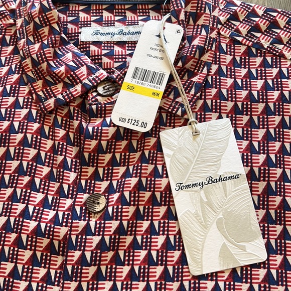 NWT. TOMMY BAHAMA collared shirt - Picture 2 of 2